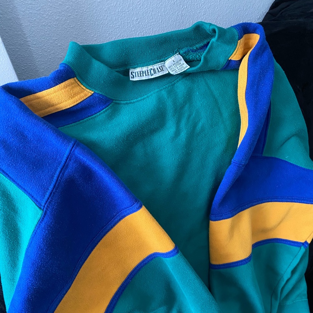 Vibrant Steeplechase Vintage Sweater Size Large